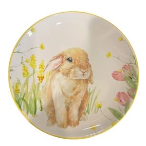 Ashland Yellow & Pink Bunny Decorative Plate/Serving Plate